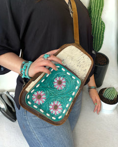 PAINTED TOOLED SLING BAG