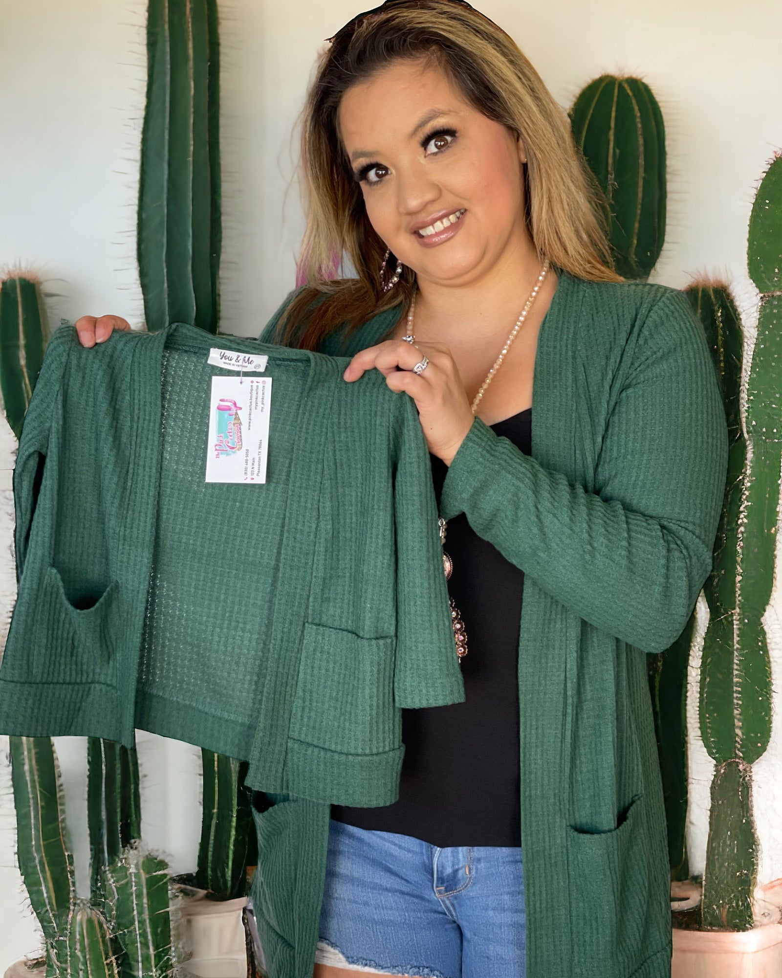 MOMMY AND ME CARDIGAN HUNTER GREEN