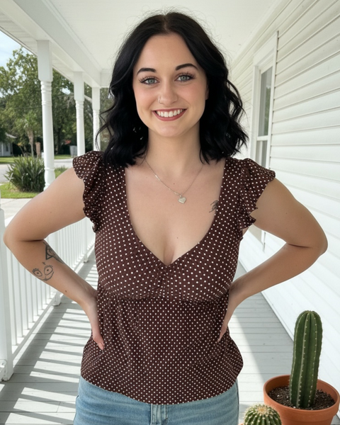 JEANA BROWN DOT TOP