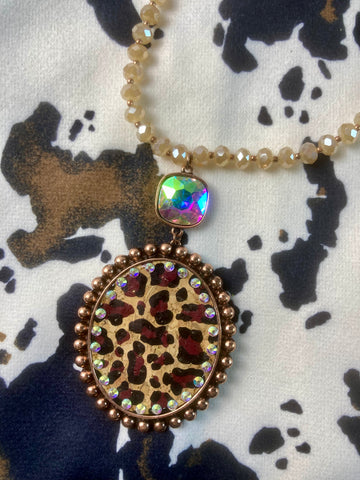 ABBY COPPER LEOPARD NECKLACE