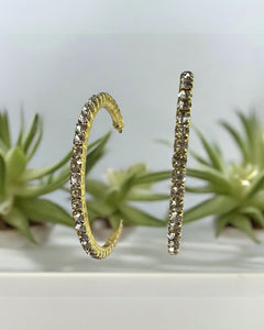 GOLD RHINESTONE HOOP