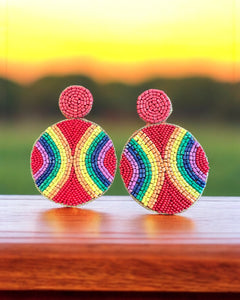 COLOR MIX BEADED EARRINGS