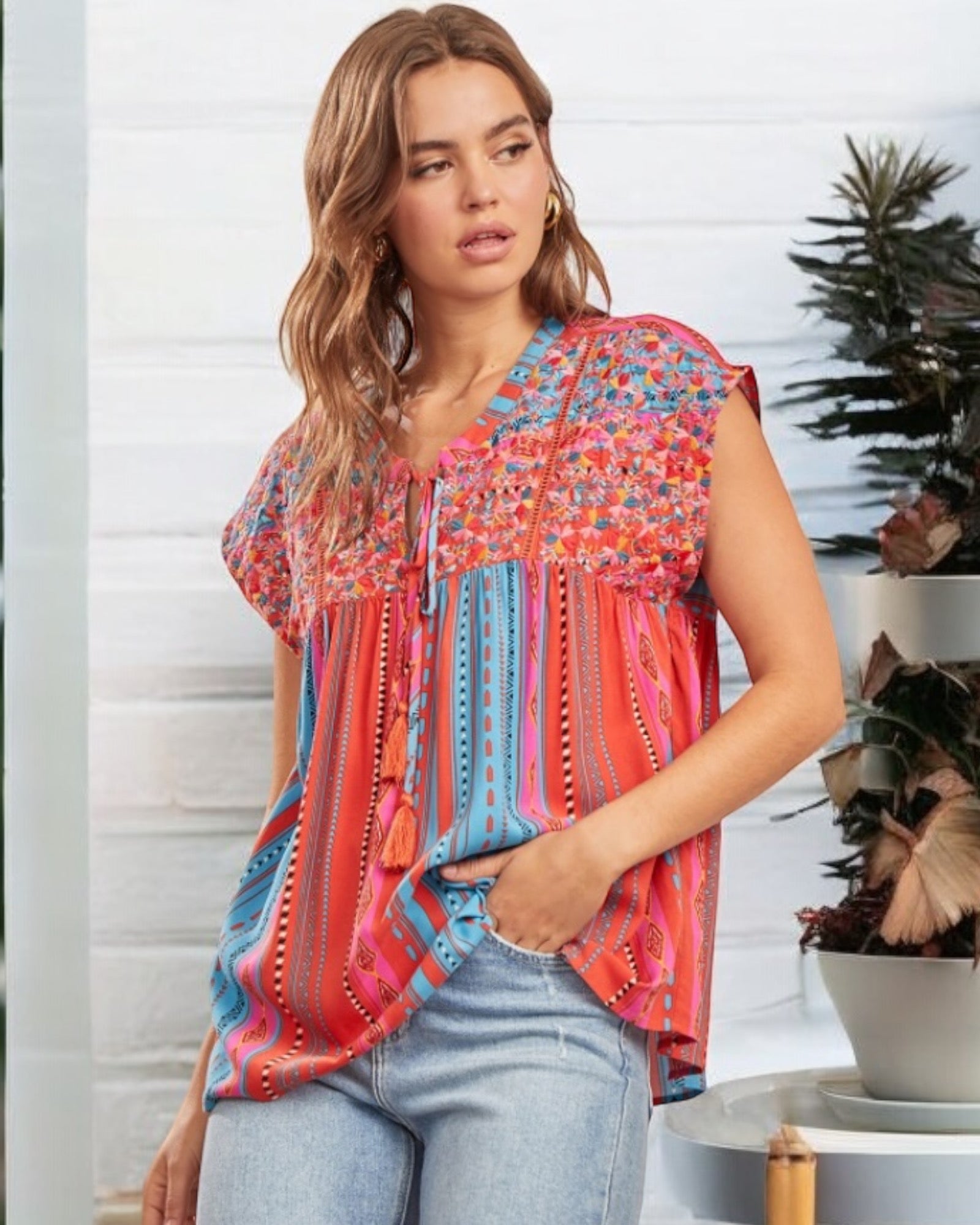 ANITA EMBROIDERED TOP