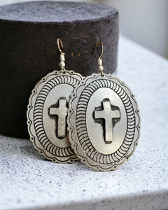 CROSS CONCHO EARRINGS