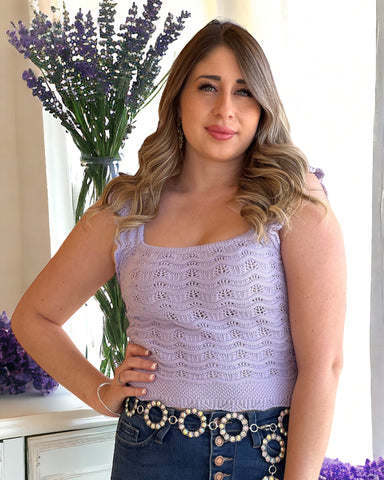 KYLIE KNIT TANK LAVENDER