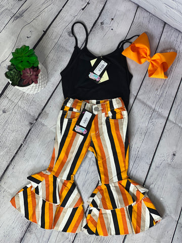 ORANGE STRIPE BELL BOTTOMS