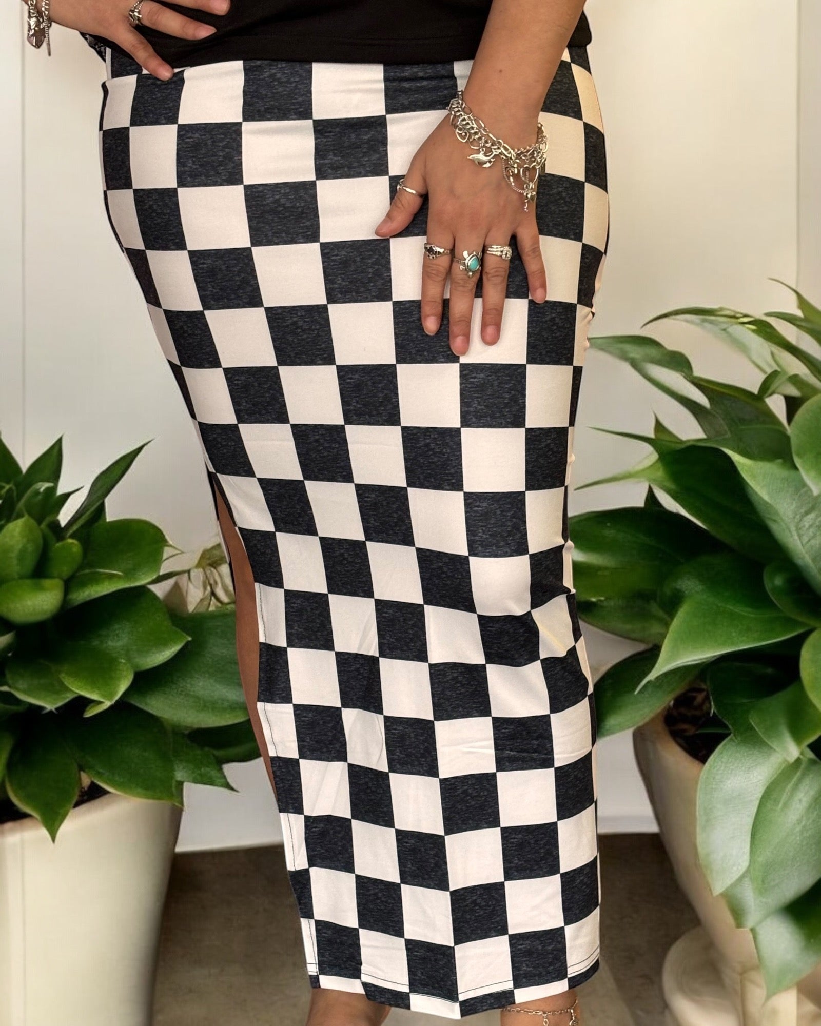 CHECKER SKIRT