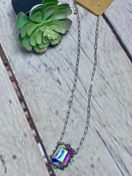 TARA RECTANGLE NECKLACE