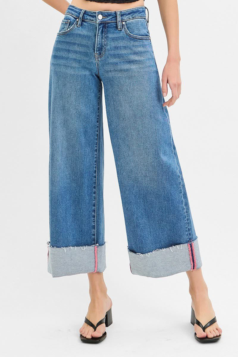 RISEN WIDE LEG CUFFED JEAN