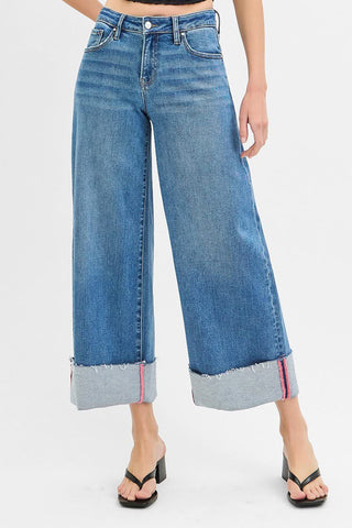 RISEN WIDE LEG CUFFED JEAN