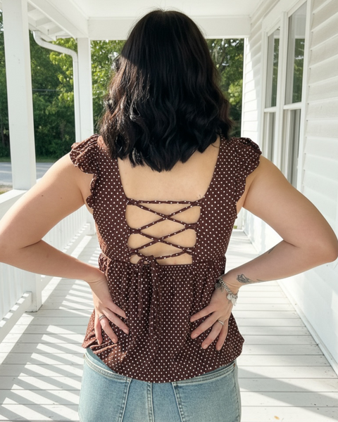 JEANA BROWN DOT TOP