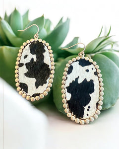 WILLA COW PRINT EARRINGS