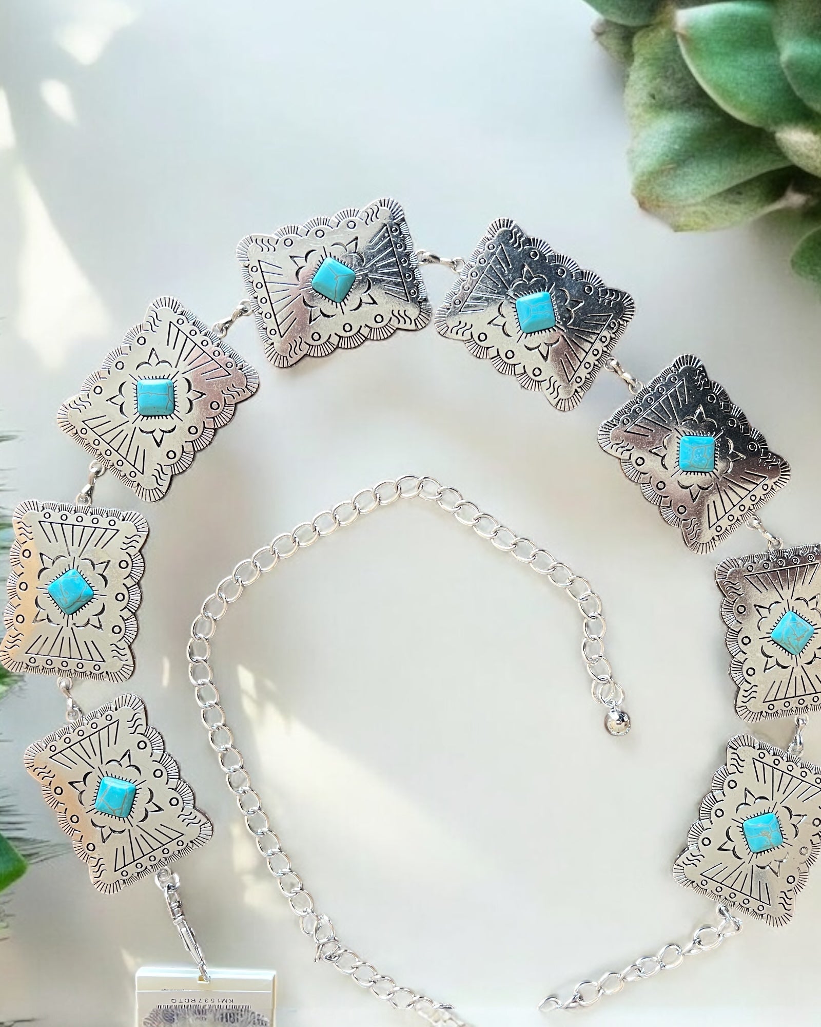 TURQUOISE STONE CONCHO BELT