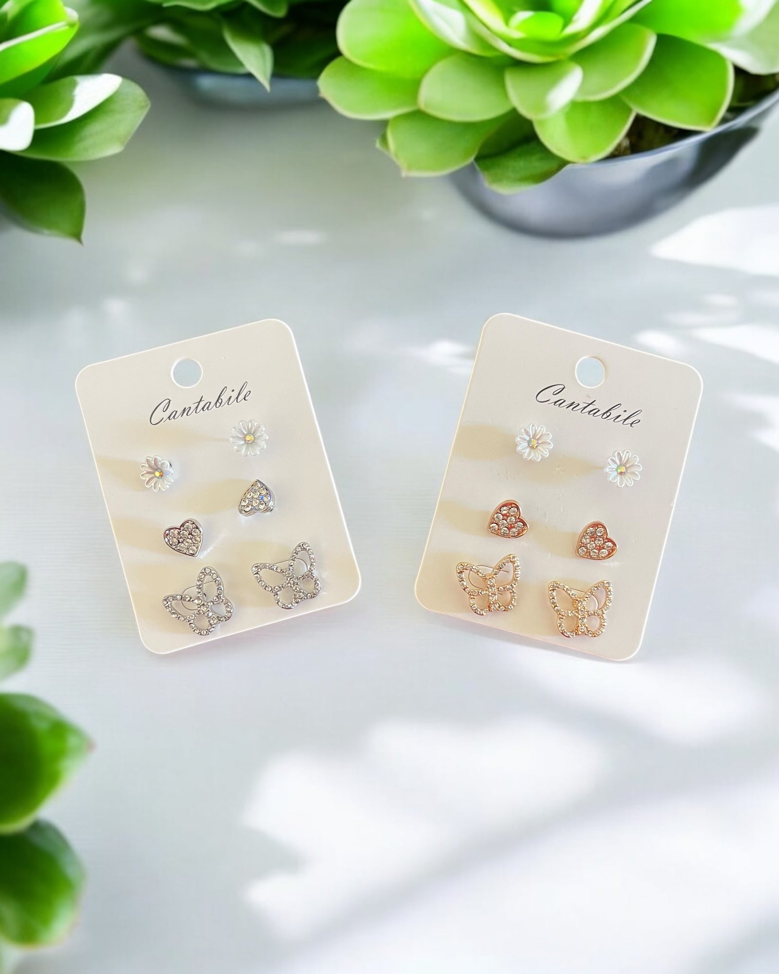 BUTTERFLY 3 PC EARRINGS