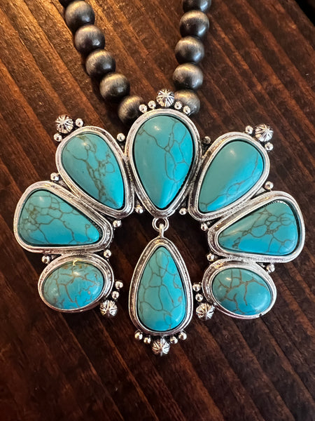 SANTA FE PEARL SQUASH BLOSSOM NECKLACE