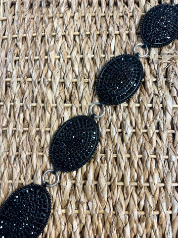 BLACK ON BLACK RHINESTONE BELT