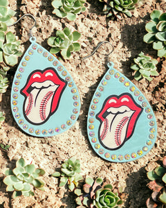 BASEBALL TOUNGE EARRING