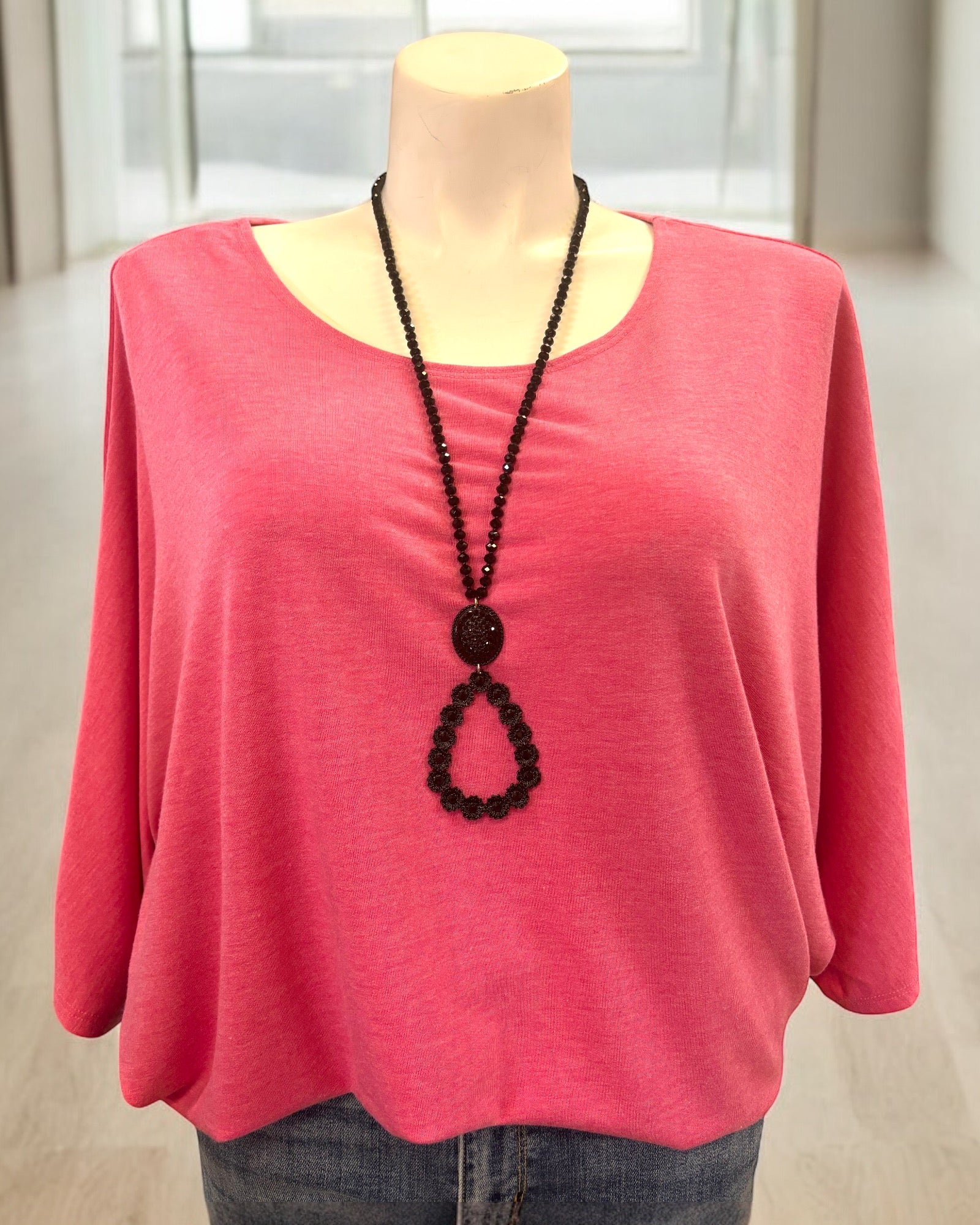 PINK PANCHO TOP