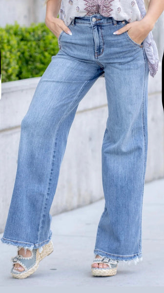 JUDY BLUE RETRO WIDE LEG HIGH WAIST JEAN