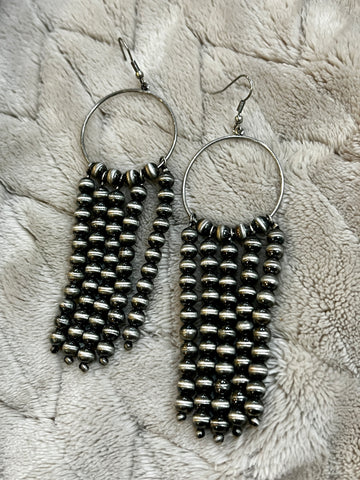 SILVER SHAG EARRINGS