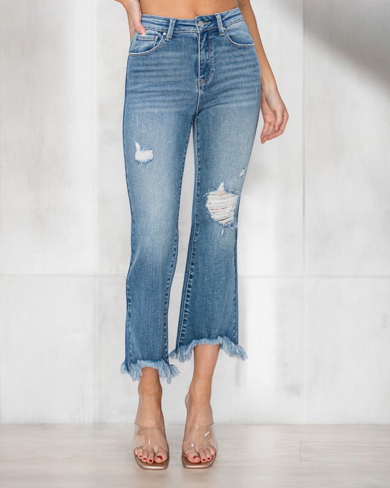 HIGH RISE ANKLE BOOTCUT JEAN