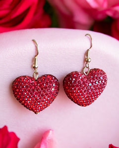 HEART DANGLE EARRINGS