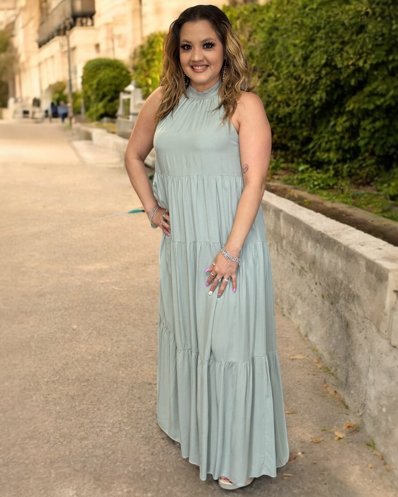 OLIVE MAXI DRESS