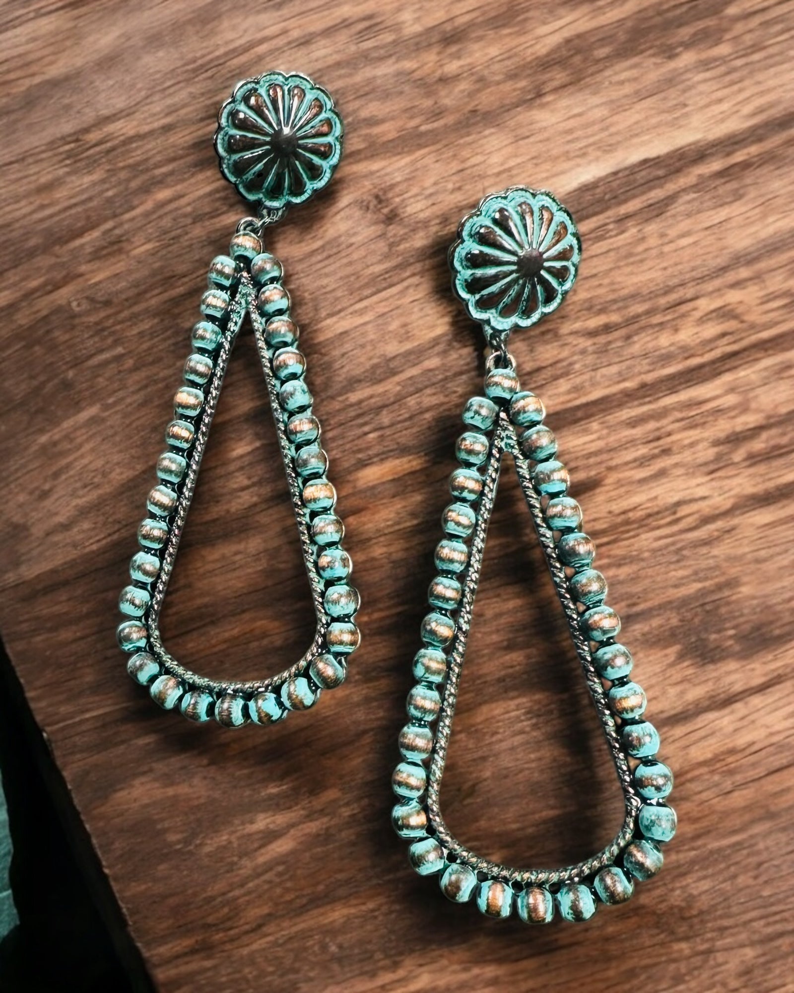 JEN PATINA NAVAJO TEARDROP EARRINGS