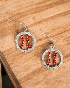 BASEBALL RHINESTONE EARRINGS