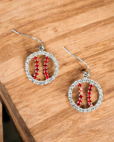 BASEBALL RHINESTONE EARRINGS