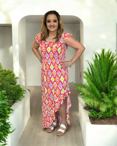 PAULA PINK PATTERN MAXI