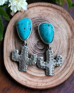 TERRA TURQUOISE CACTUS EARRINGS