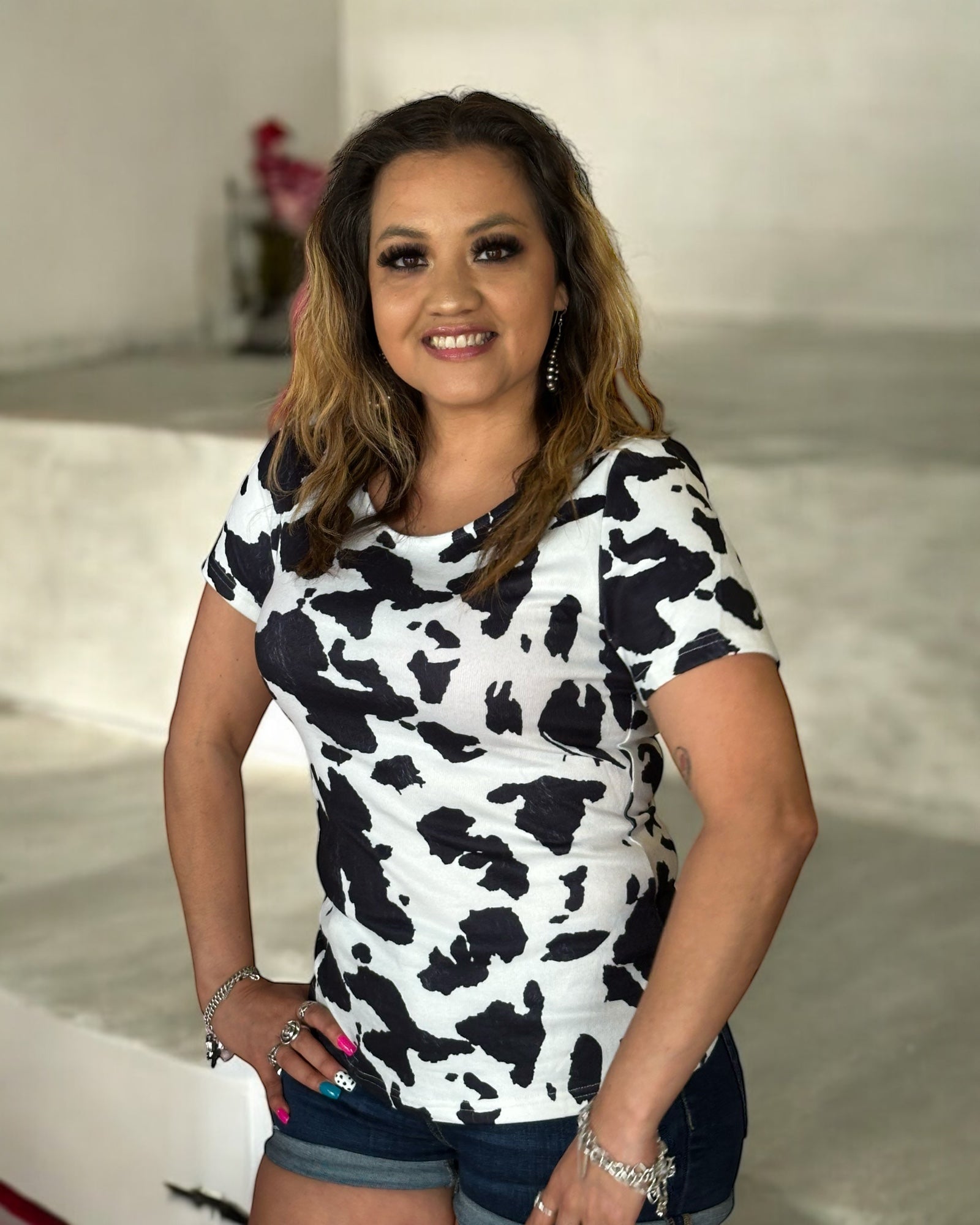 COW PRINT TOP