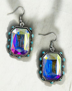 TARA TURQUOISE LINED EARRINGS