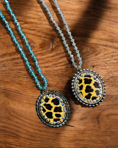 OVAL LEOPARD NECKLACE