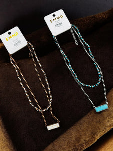 DOUBLE LAYER BAR NECKLACE