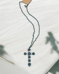 TURQUOISE CROSS NECKLACE