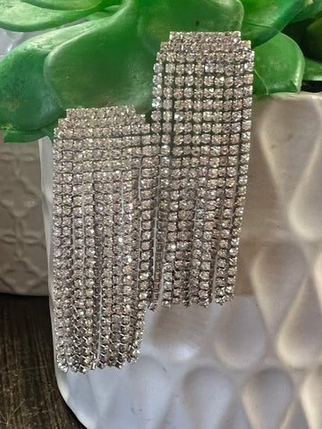 RHINESTONE SHAG EARRING