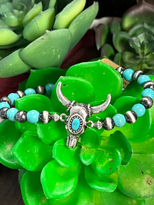 BEADED BULL BRACELET