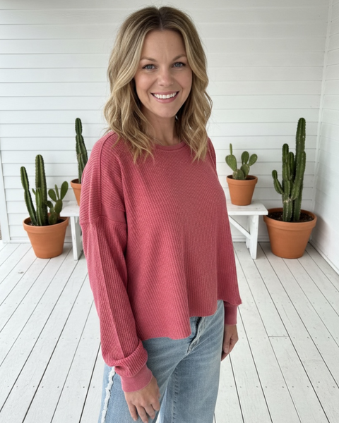 RILEY RED OPEN BACK TOP