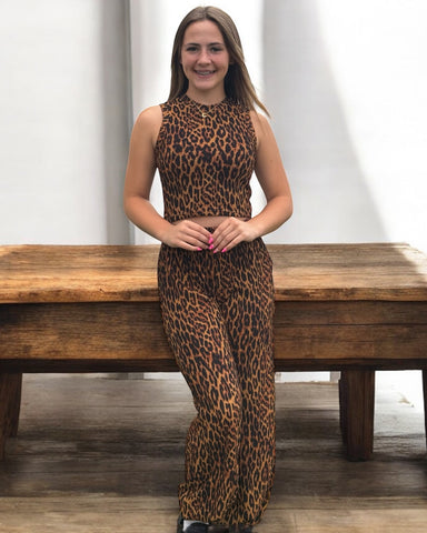 LEOPARD PRINT LOUNGEWEAR SET