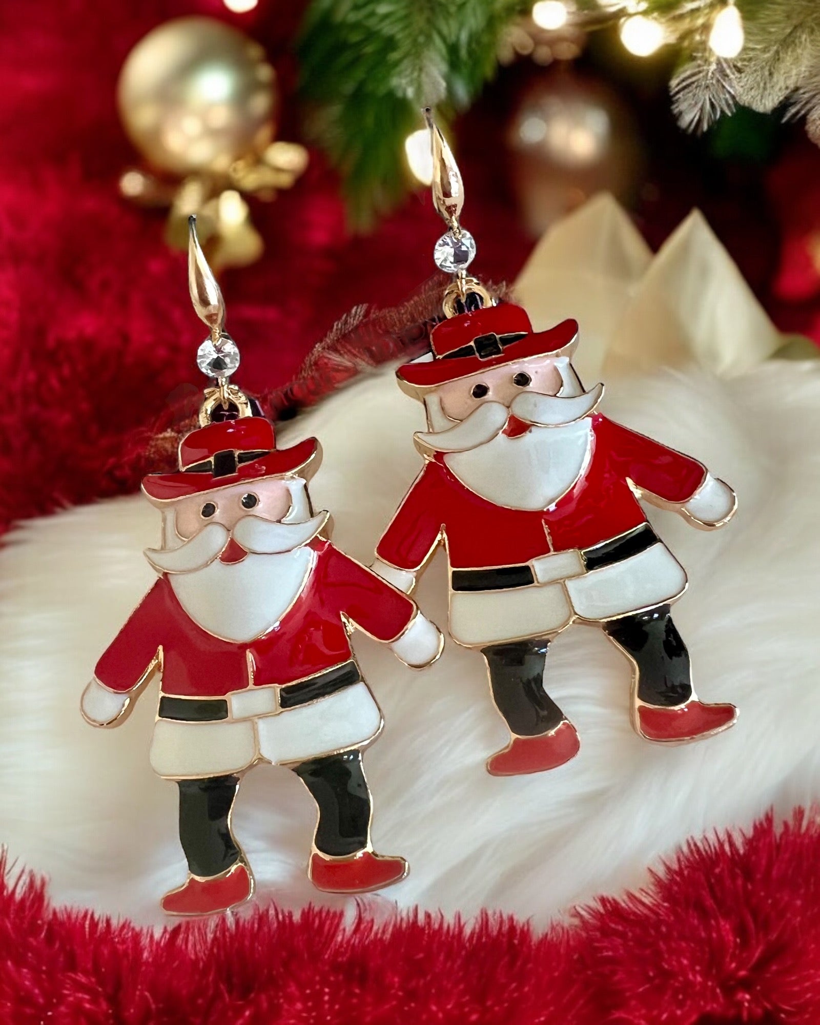 COWBOY SANTA EARRINGS