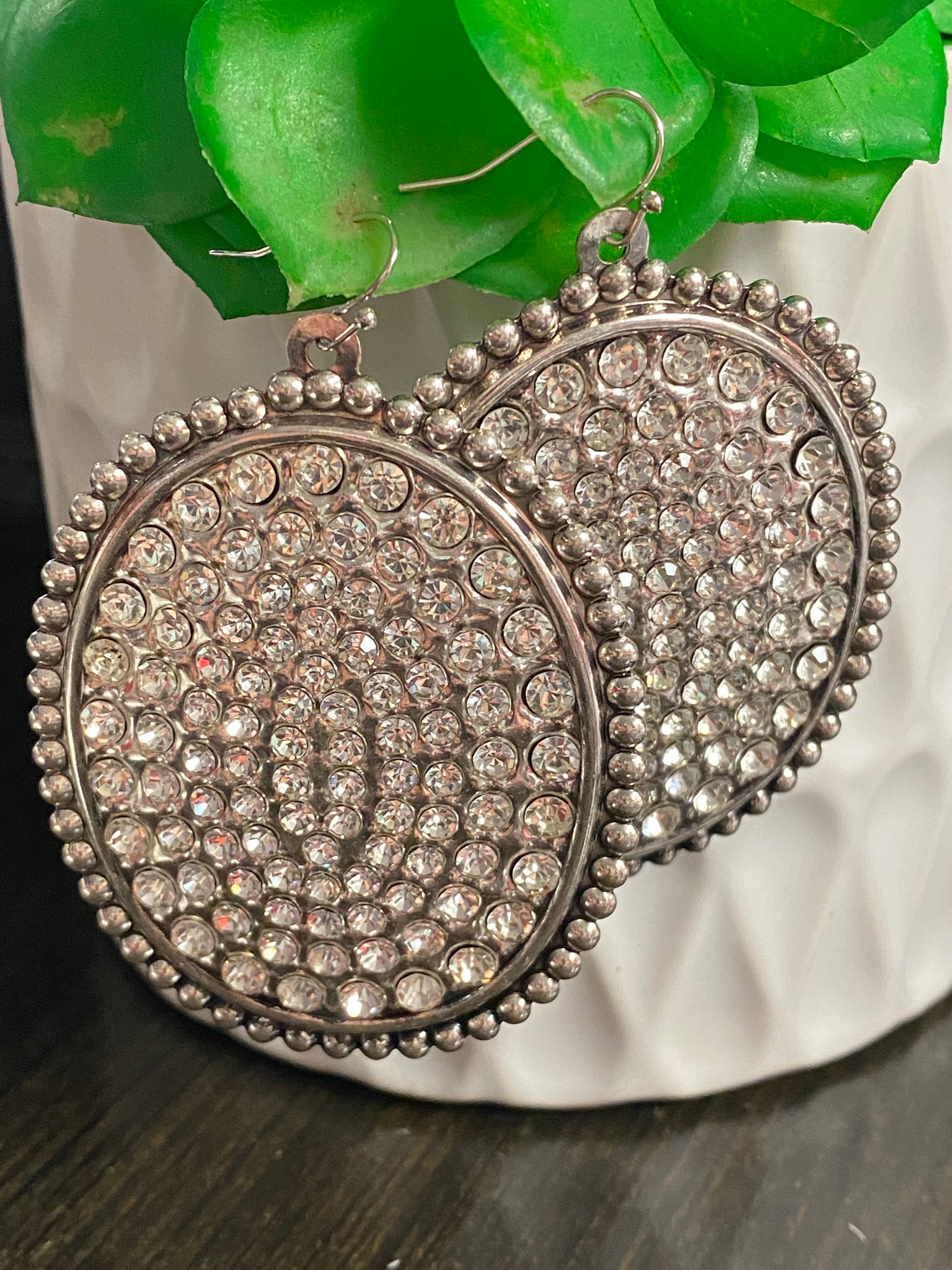 LARGE MARGE SILVER EARRINGS