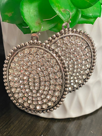 LARGE MARGE SILVER EARRINGS