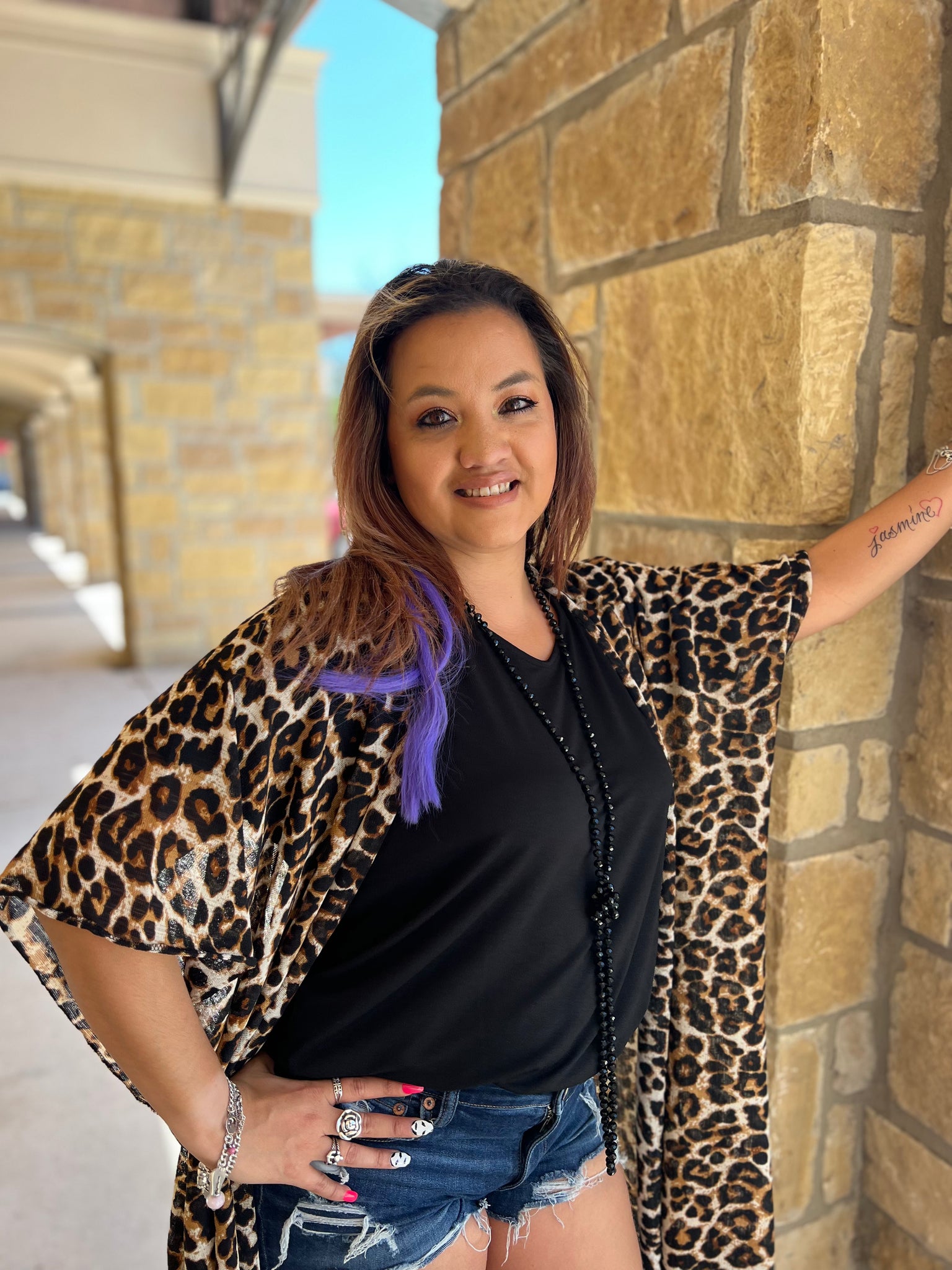 Cheetah sales kimono cardigan