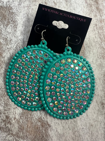 TURQUOISE LARGE MARGE EARRING