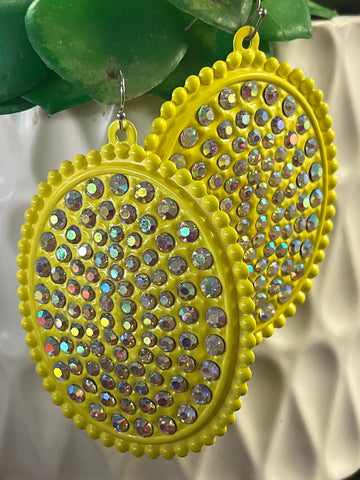 YELLOW LARGE MARGE EARRINGS