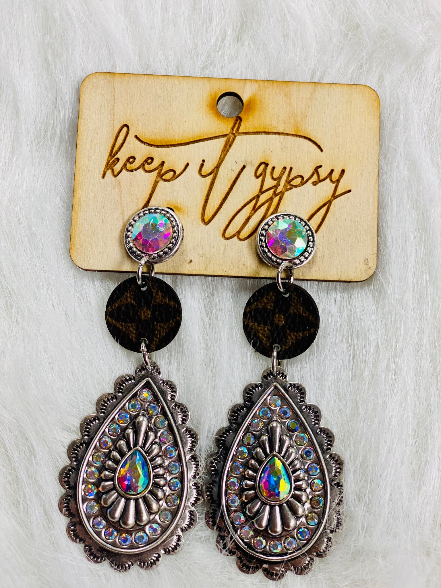 Keep It Gypsy Upcycled Teardrop Earrings